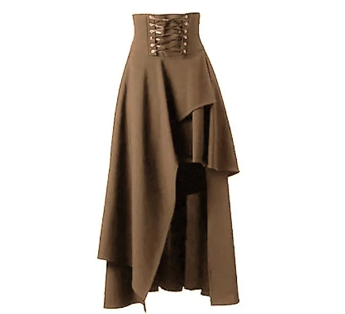 

Cosplay Medieval Renaissance Gothic Steampunk Clothes Viking Pirate Costumes Halloween Carnival Vintage Dress Up Hem Maxi Skirt