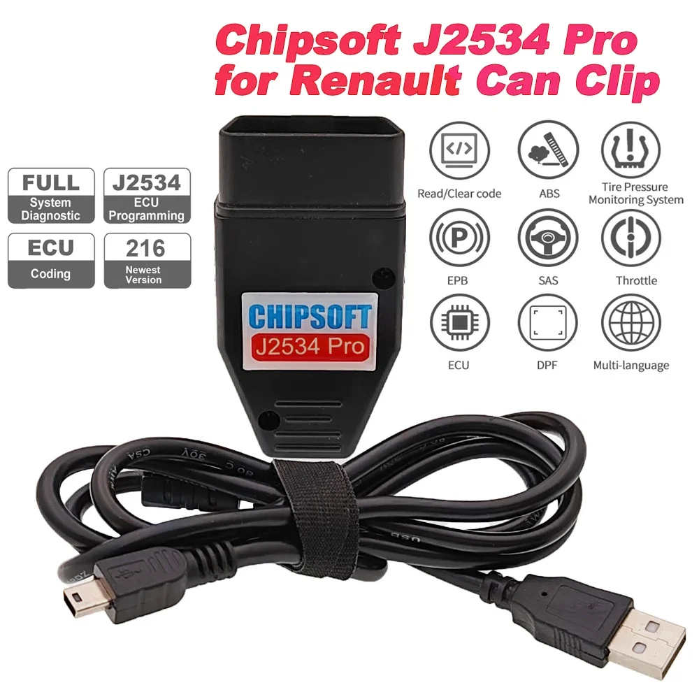 Фото Chipsoft J2534 Pro ChipLoader 1,97,7 для Toyota TIS Techstream 2 в 1, сканер, автомобильный диагностический инструмент J2534, сканер OBD для программирования №2