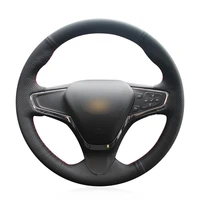 hand stitched non slip durable black leather car steering wheel cover for chevrolet cruze 2015 volt 2016 2017 new cruze