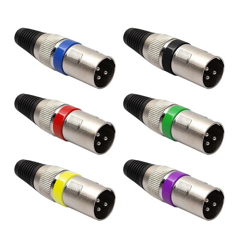 

XLR Cannon, штекер и гнездо для самостоятельной сборки, звуковой штекер, цветной круглый Трехконтактный сбалансированный микшер, микрофонный шт...