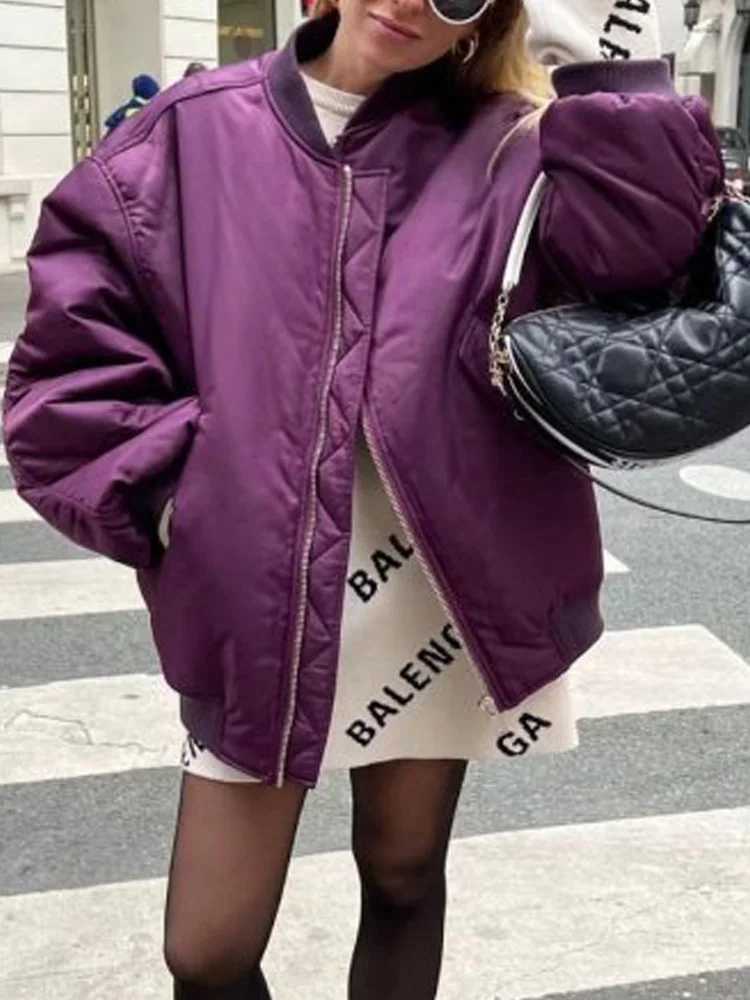 

Kumsvag 2022 Autumn Winter Women Bomber Jackets Parkas Casual Loose Cotton Warm Female Casual Street Parka Outerwear Clothing