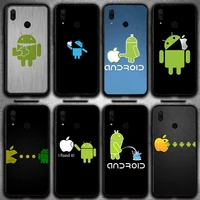 funny a android robot phone case for xiaomi mi 11 10 a2 a2lite a1 9 9se 8lite 8explorer f1 poco m3 x3 pro fundas cove