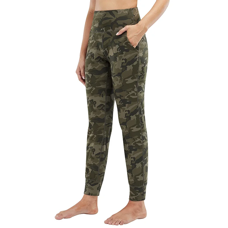 

Женские однотонные спортивные штаны с карманами, модные спортивные тренировочные штаны для бега, штаны с высокой талией для спортзала и фитнеса