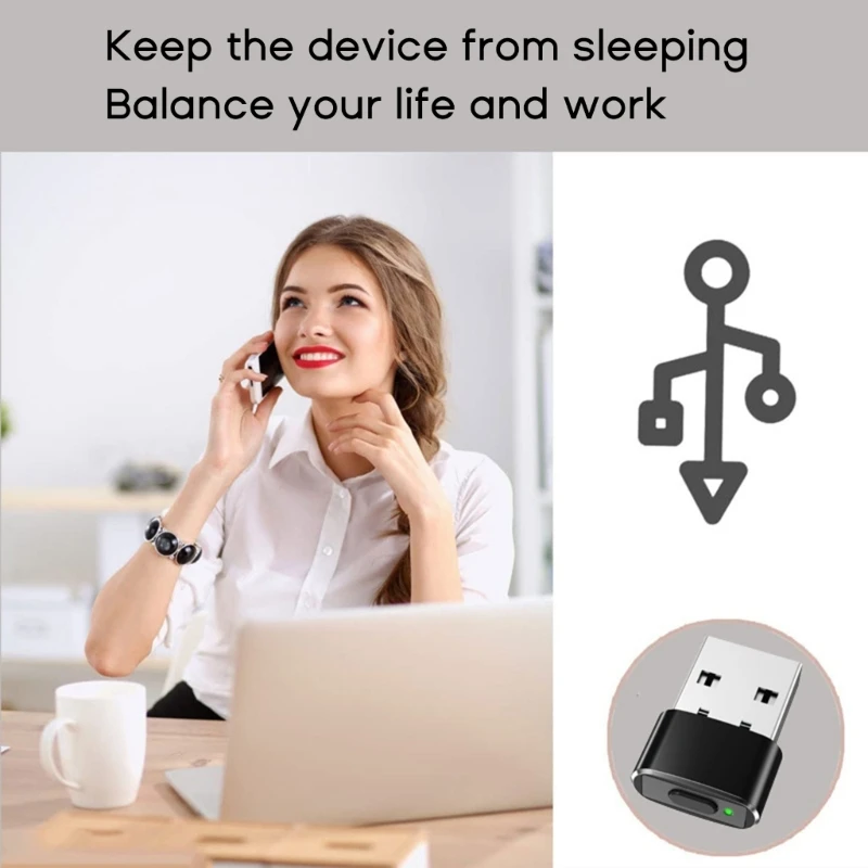 Бесплатная USB-мышь Jiggler крошечный незаметный привод для мыши широкая