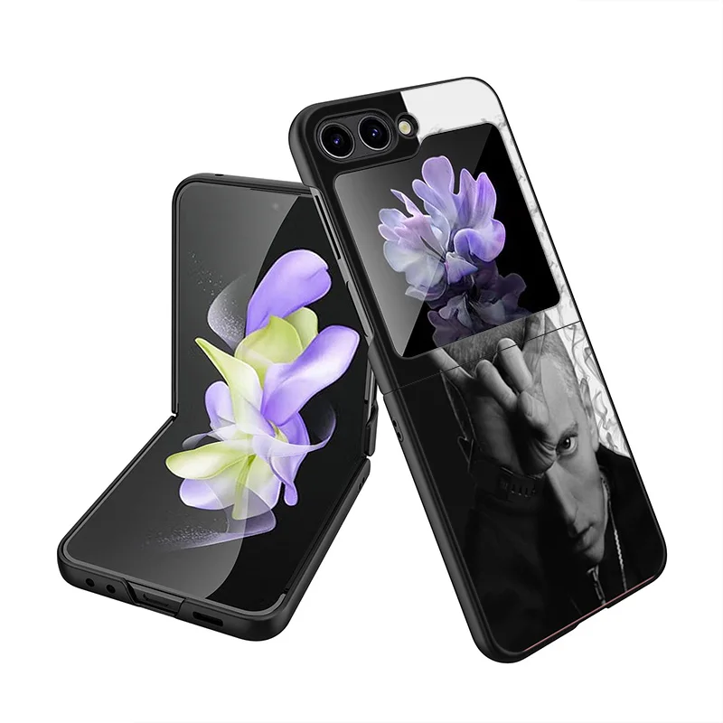 Черный матовый противоударный чехол для телефона Samsung ZFlip6 5G ZFlip5 ZFlip4 ZFlip3 Жесткий