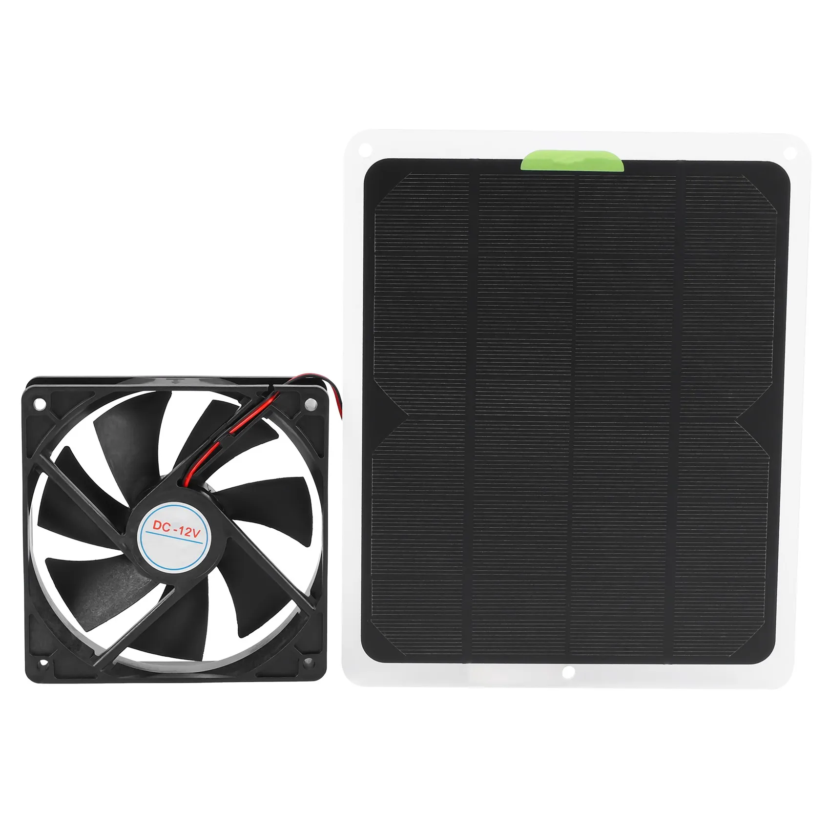 

RV Solar Exhaust Fan 50W 6 Inch Mini Ventilator IP65 Waterproof Solar Panel Powered Fan for Car, Greenhouses, Pet