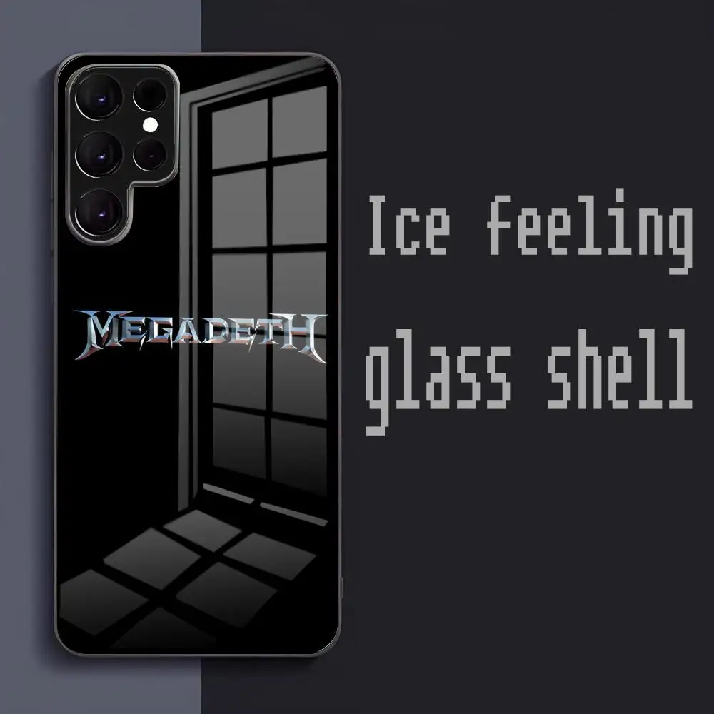 Чехол для телефона Megadeth Samsung S24 S23 S22 S21 S20 Plus Ultra Note20 стеклянный чехол -класс