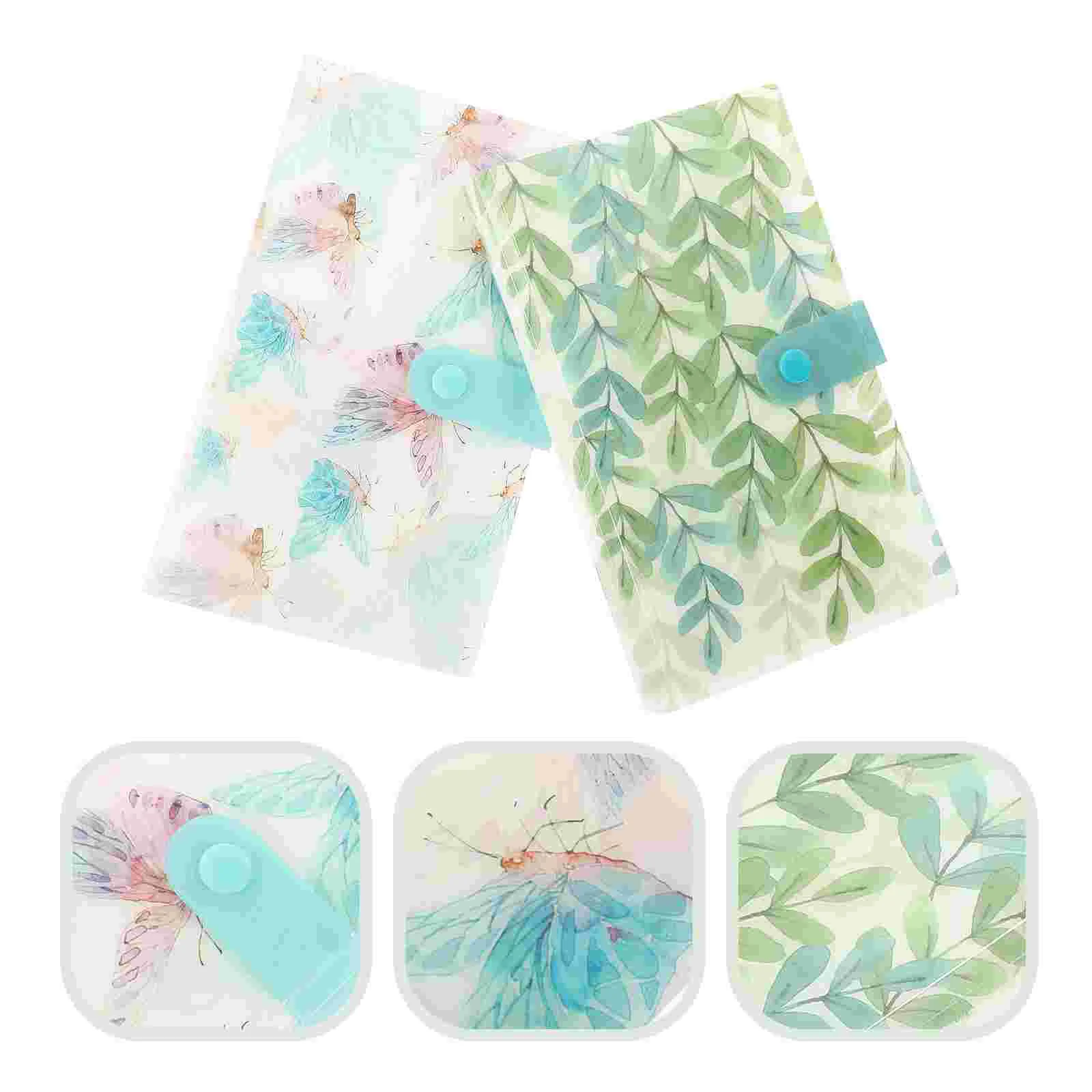 

2Pcs Multi-use Picture Collection Albums Post Card Books Business Cards Holder Commemorative Gift