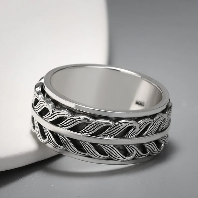 BOCAI Новые настоящие серебряные ювелирные изделия S925 в стиле ретро тайские