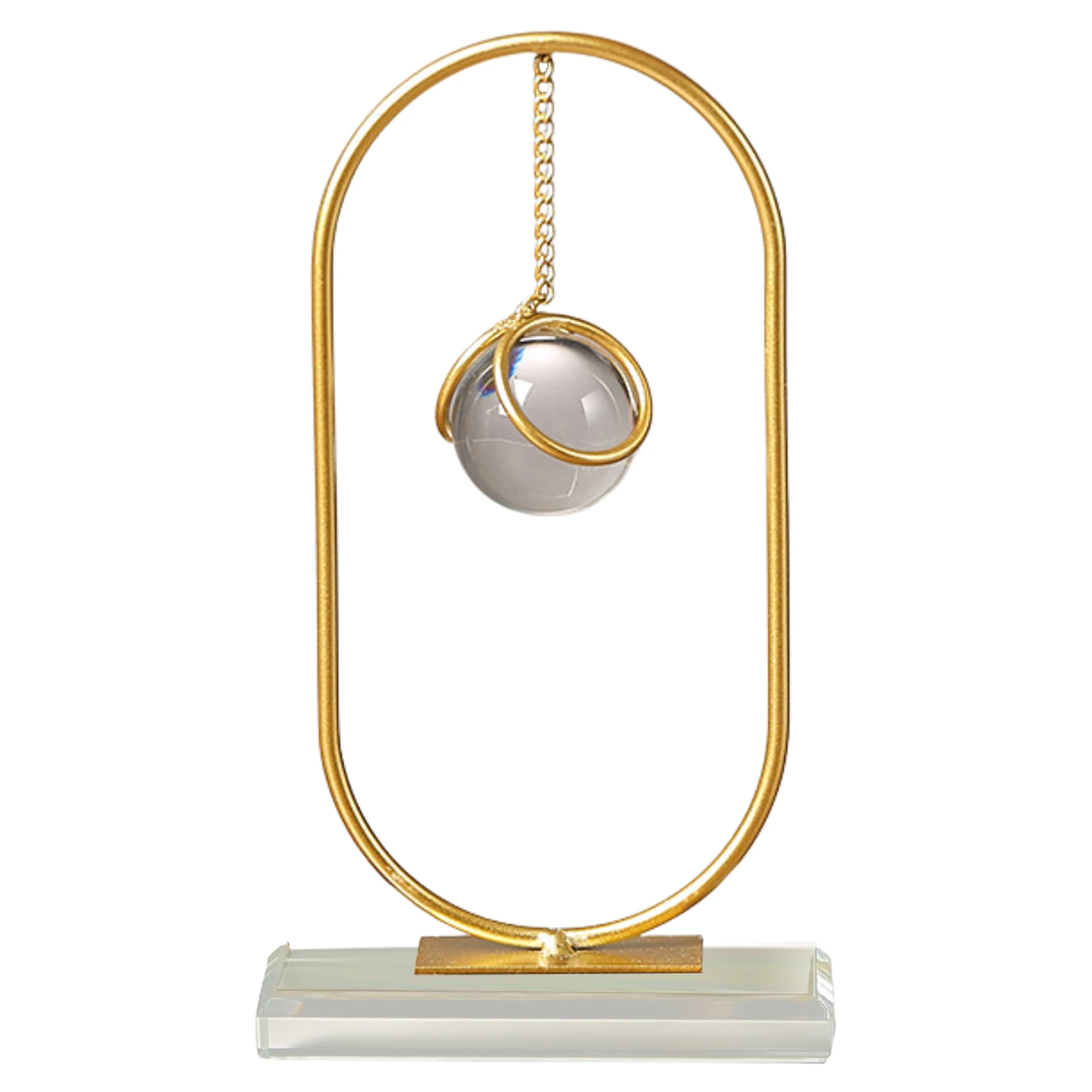 

Crystal Ball With Metal Stand Modern Minimalist Metal Art Crafts Modern Abstract Art Decorative Balls Office Home Decor