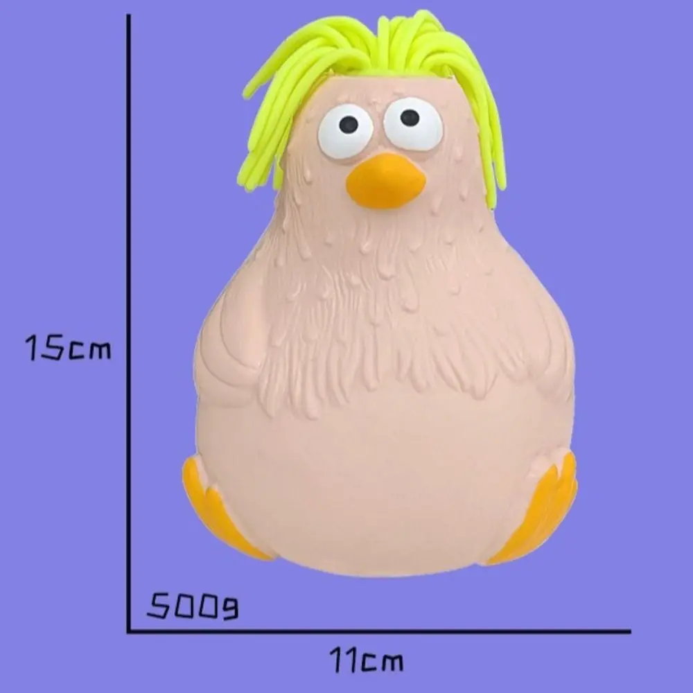 Мягкая игрушка-курица с бантиком TPR мультяшная игрушка медленным отскоком