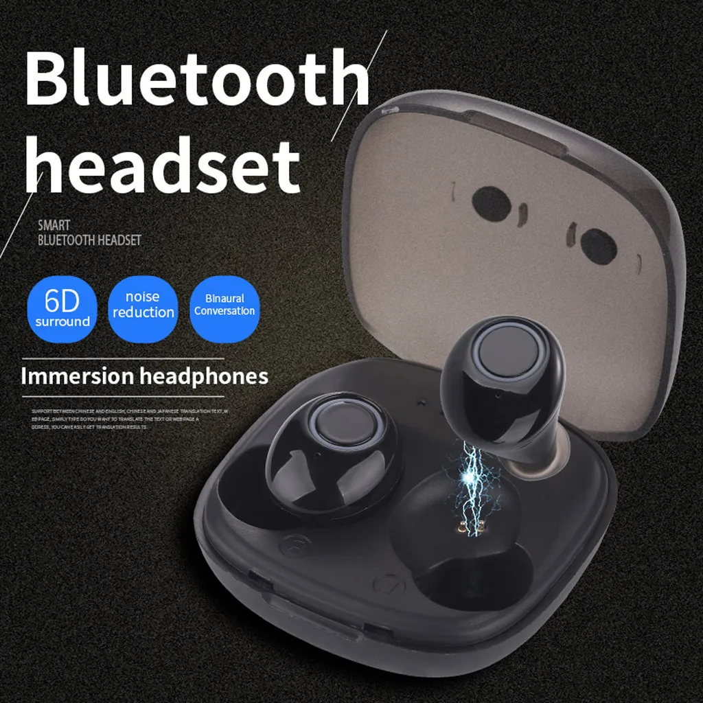 

Мини-гарнитура Twins Bluetooth-наушники-вкладыши беспроводные 5,0 стереонаушники Bluetooth-гарнитура Беспроводные наушники для работы
