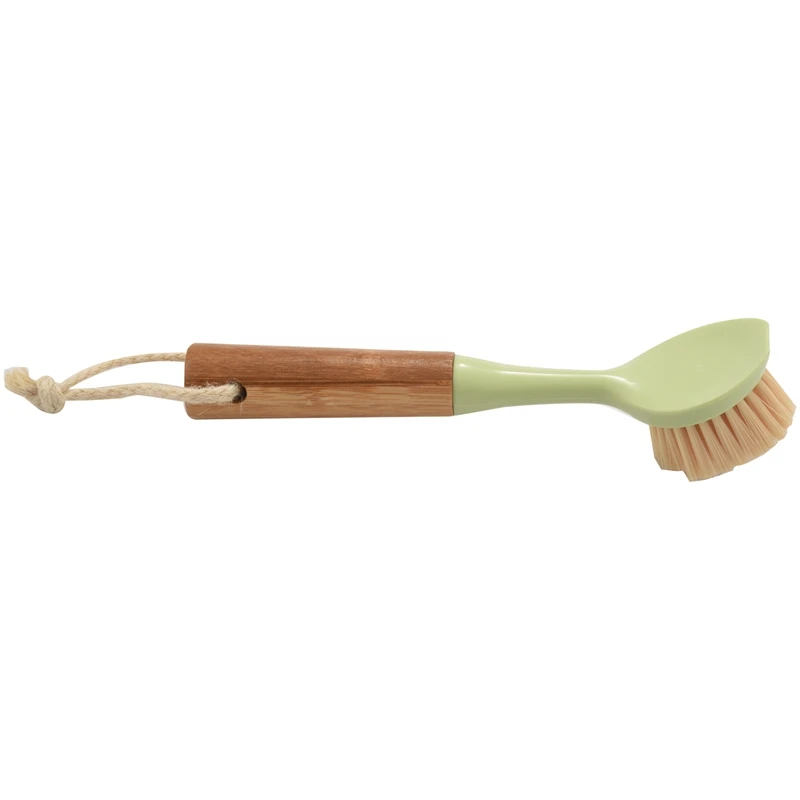 Promotion! 1Pcs Natural Bamboo Dish Brush Hand Over Wood Handle And Stiff Bristles Eco Friendly Scrubber For Cleaning |