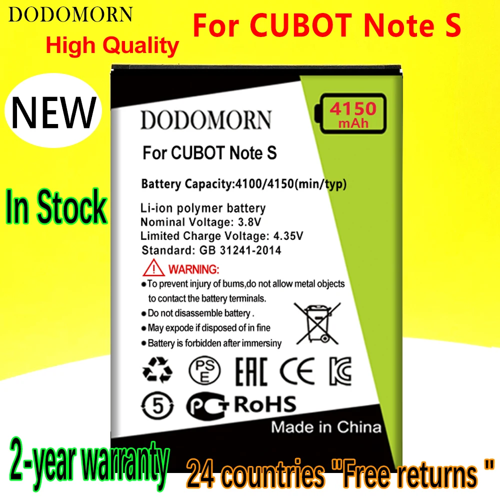 

Новый аккумулятор DODOMORN для телефона CUBOT Note S, высокое качество + номер отслеживания