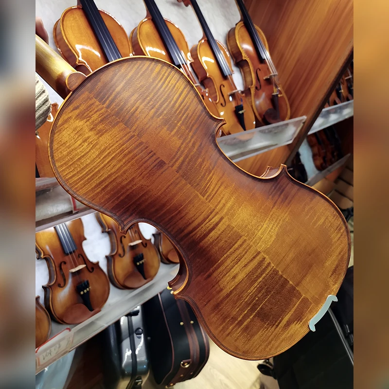 CHRISTINA Скрипка ручной работы V05B темная ретро ​​массив ели двухсекционная задняя