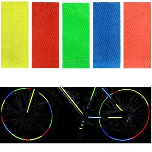 

Bicycle Reflective Tire Sticker Cycling Safety Warning Sticker Car Wheel Tire Rims Sticker Stripes Tape Decals Bike Accessories