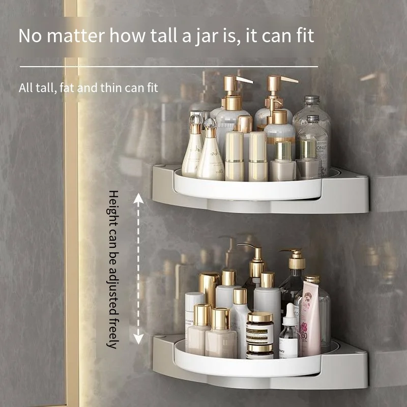Вращающаяся настенная Съемная многофункциональная угловая полка для хранения