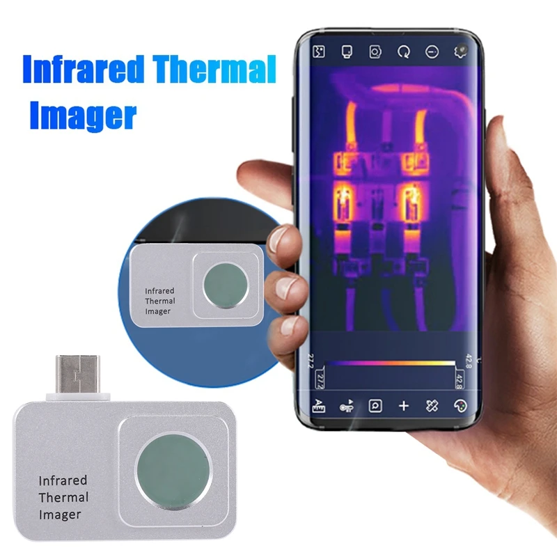

Мобильное инфракрасное тепловизор для телефона Android IP65, промышленный осмотр, обнаружение потери тепла, тепловая камера