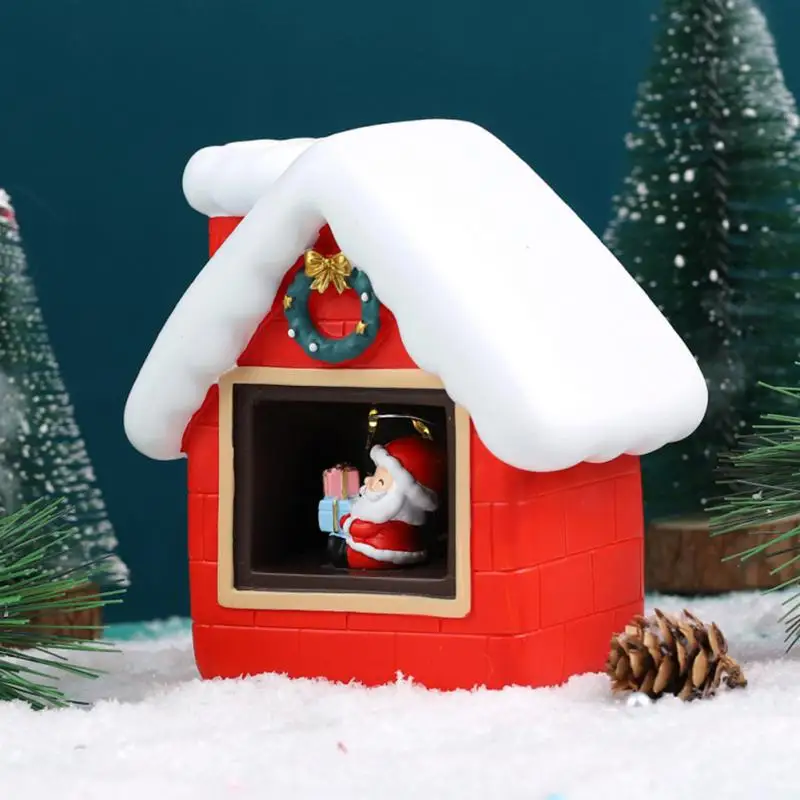 

1~5PCS Christmas Village Houses Merry Christmas Decorantions Craft Xmas Ornament Desktop Figurines New Year Gift 2023 Navidad