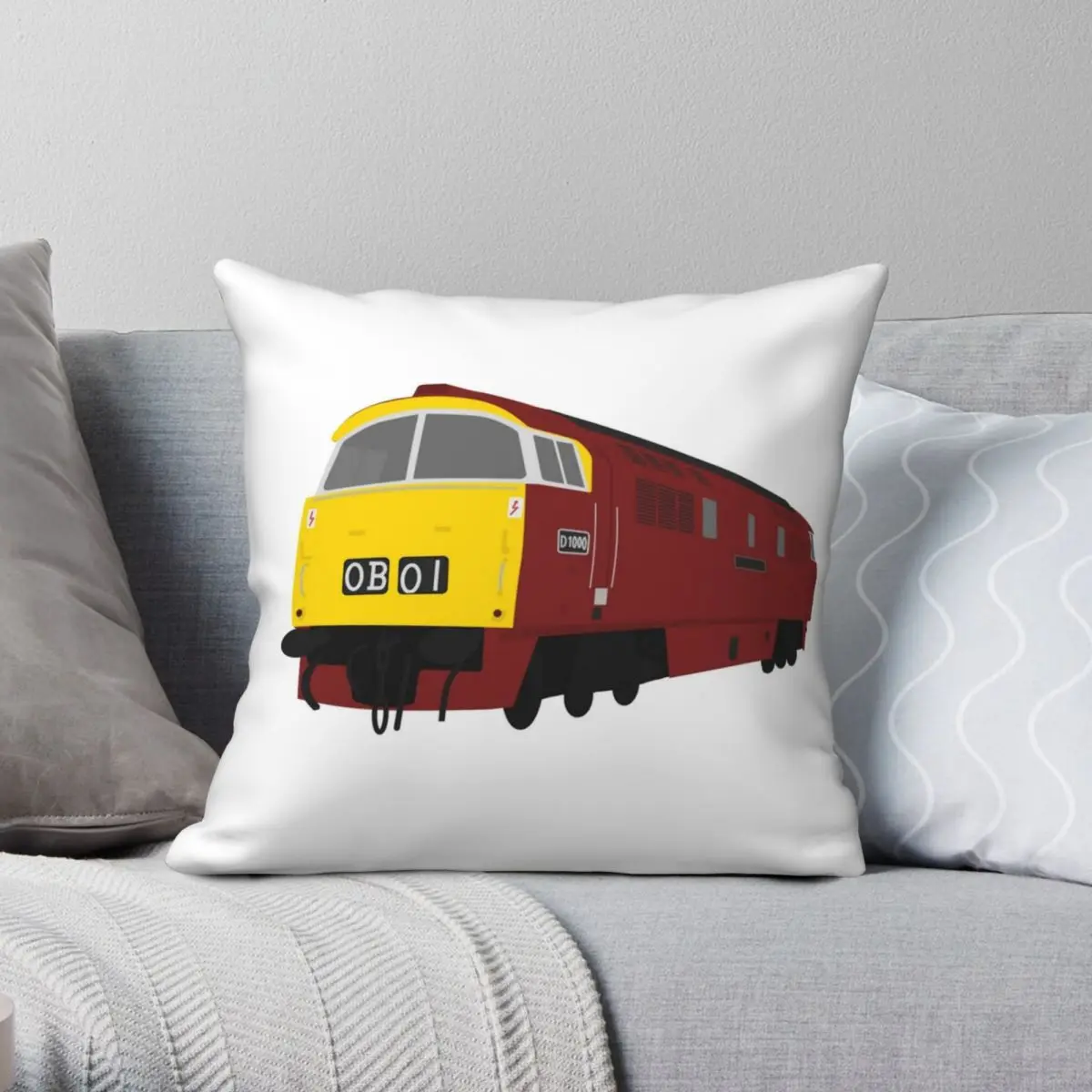 

Class 52 Maroon Full Yellow Square Pillowcase Polyester Linen Velvet Pattern Zip Decorative Home Cushion Cover 18"