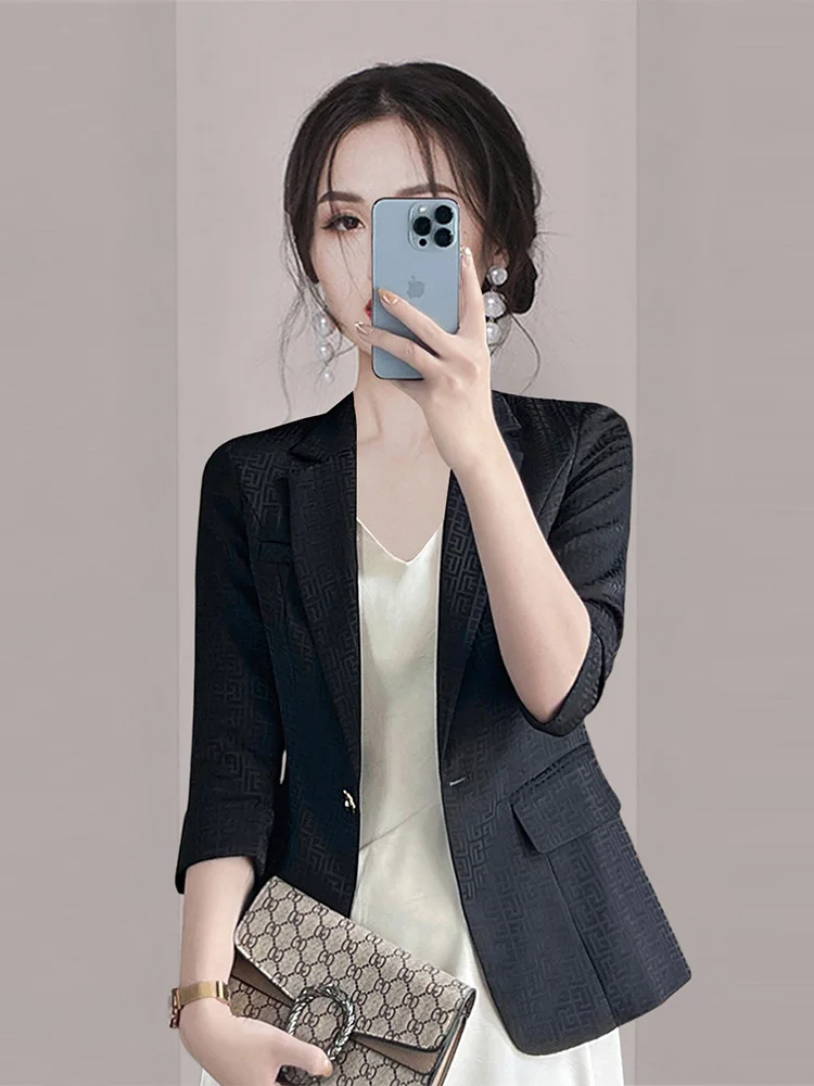 Женская одежда 2024 простой и стильный Костюмный пиджак универсальный топ Новинка