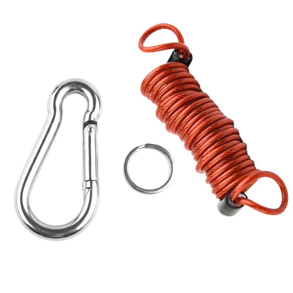 RV Trailer Safety Rope Stainless Steel Safety Buckle Spring Hook Anti-Off Rope For The Towing Of Trailers And Tractors