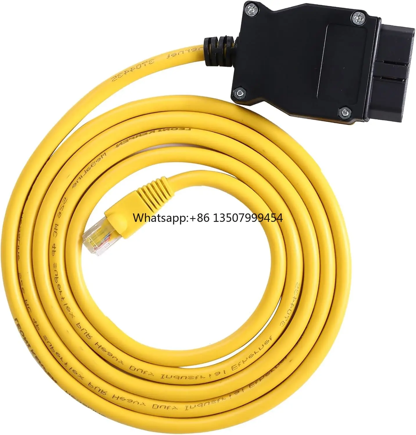 Фото Кабель ENET OBD2 для BMW F-серии, кабель ENET RJ45, совместимый с OBD-кабелем, 6,6 футов/2 м №1