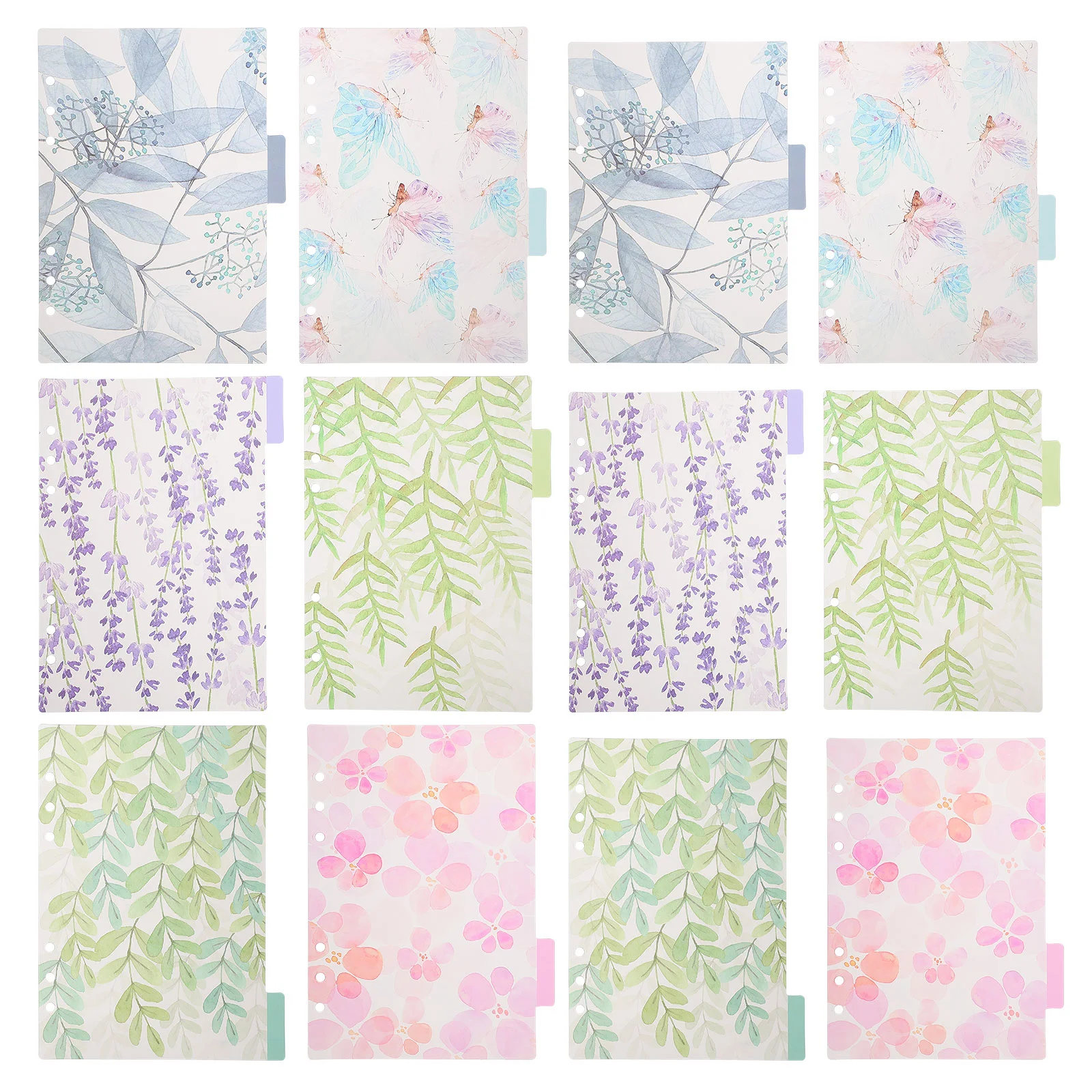 

Transparent PP Binder Dividers Colorful Index Labels Tabs (Assorted Color)