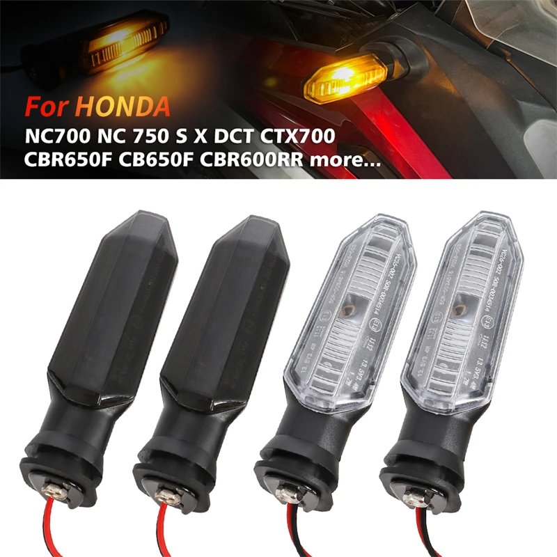 

LED Turn Signal Light For HONDA CB500X CB500F CBR 600RR 650F CB650F CRF250L CRF300L NC 700 Motorcycle Indicator Blinker Flasher