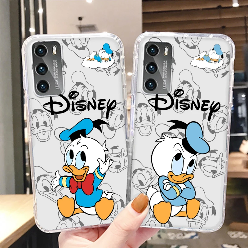 

Disney Donald Duck Baby Transparent Phone Case For Huawei P50 P40 P30 P20 Lite P Smart Z Pro Plus 2019 2021