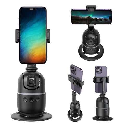 Штатив с автоматическим отслеживанием лица, без приложения, держатель штатива для телефона с дистанционным управлением и контролем жестов, Follow Up Pan Tilt, перезаряжаемый