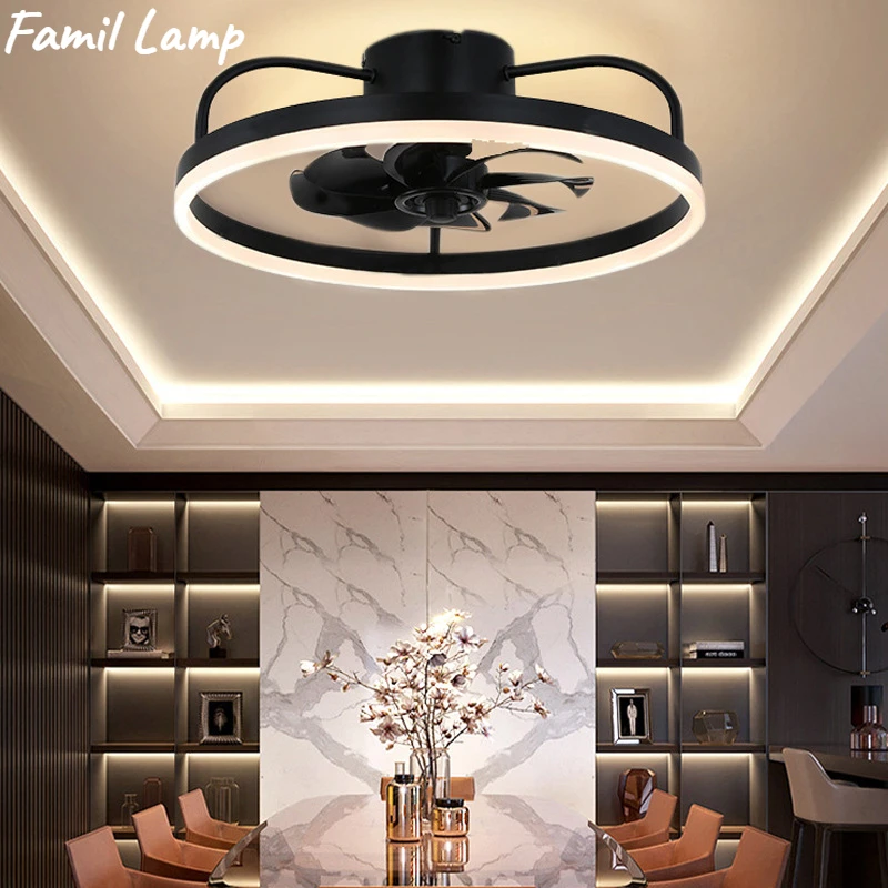 

50cm LED Ceiling Fans Light Summer Ventilated Remote Control Lighting Living Room Decorative Lamps Home Appliance Silent Fan