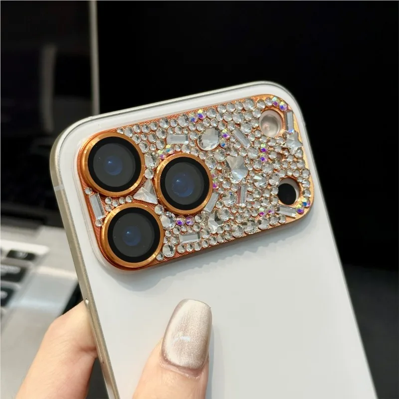 Роскошная защитная пленка для камеры iPhone 17 Pro Max17 Pro с бриллиантами и стразами, металлическая крышка для камеры, блестящая защитная пленка (art.: 3920dbbcd3e56) - 3920dbbcd3e56