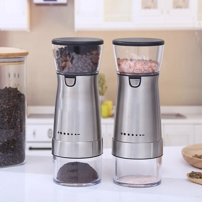 

Salt Pepper Mill Grinder Stainless Coffee Machine Portable USB Fully Automatic Electric Bean Grinder Crusher Spice Grinder