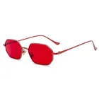 Солнечные очки в металлической оправе UV400 для мужчин и женщин, небольшие Модные Винтажные солнцезащитные аксессуары