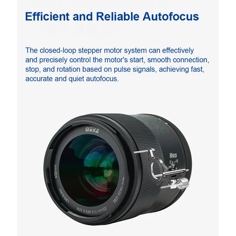 Объектив Meike 33mm F1.4 AF с большой апертурой для беззеркальных камер с байонетами Z, Fuji X, Sony E (ZV-E10 II, A6600, A6400, A5000)