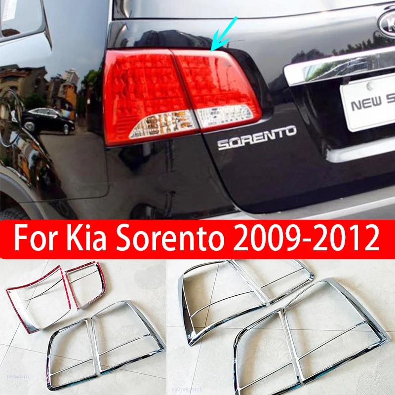 

For Kia Sorento 2009 2010 2011 2012 ABS Car Taillight Lamp Decoration Frame Cover Rear Light Trim Stickers Accessories