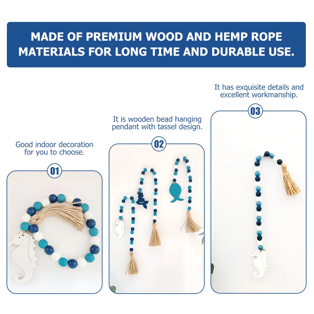 Декор морских бусин гирлянда с кисточками деревянная кухня фермерский дом висит