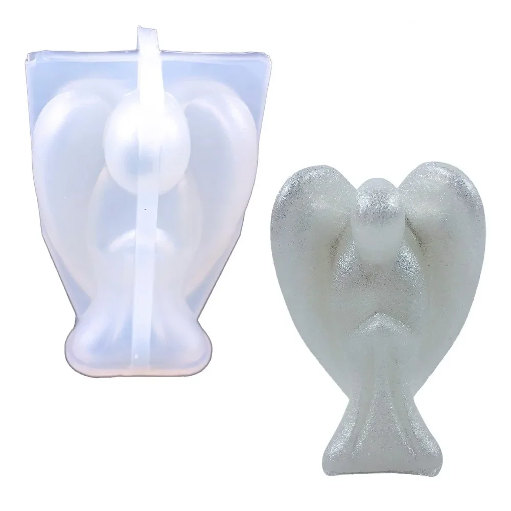 

Angel Wings Drip Mold DIY Gypsum Aromatherapy Ornaments 3D Three-dimensional Angel Candle Silicone Mold