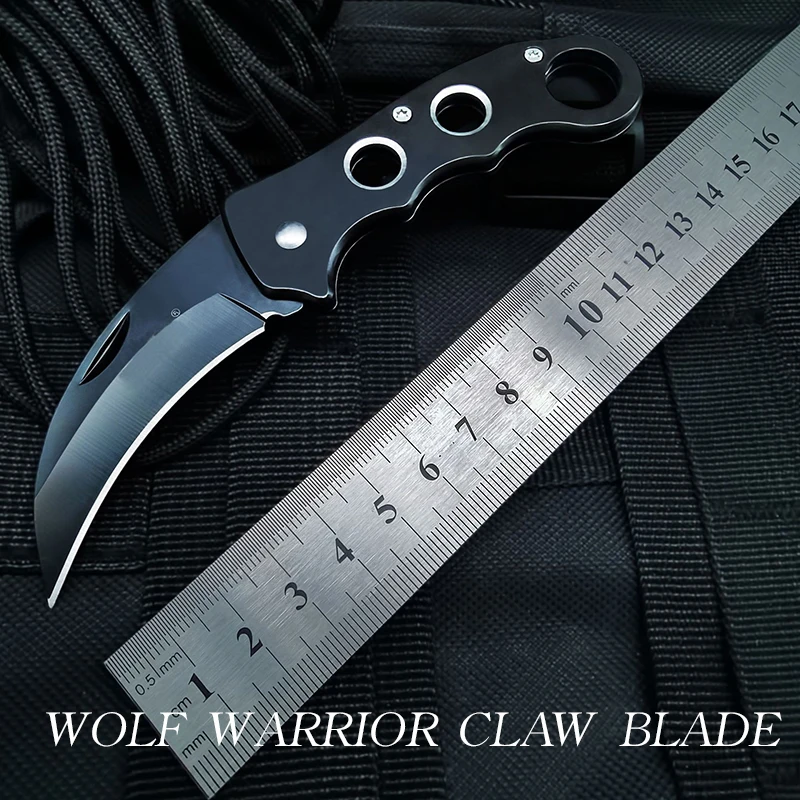

Personalized Carrying Wolf Folding Knife, Curved Knife, Outdoor Eagle Claw Military Knife, Mini Detached Express Short Knife2023