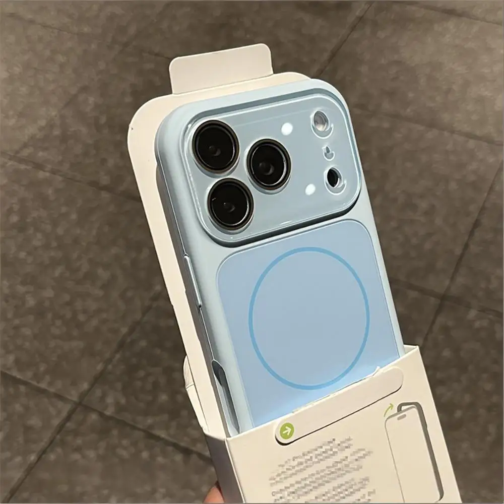 Фото Оригинальный жидкий силиконовый магнитный чехол для iPhone 17, 16, 15, 14, 13 Pro Max, 17 Pro с защитой стеклянных линз Magsafe, мягкая задняя крышка, чехол на айфон 17 15 про макс №5
