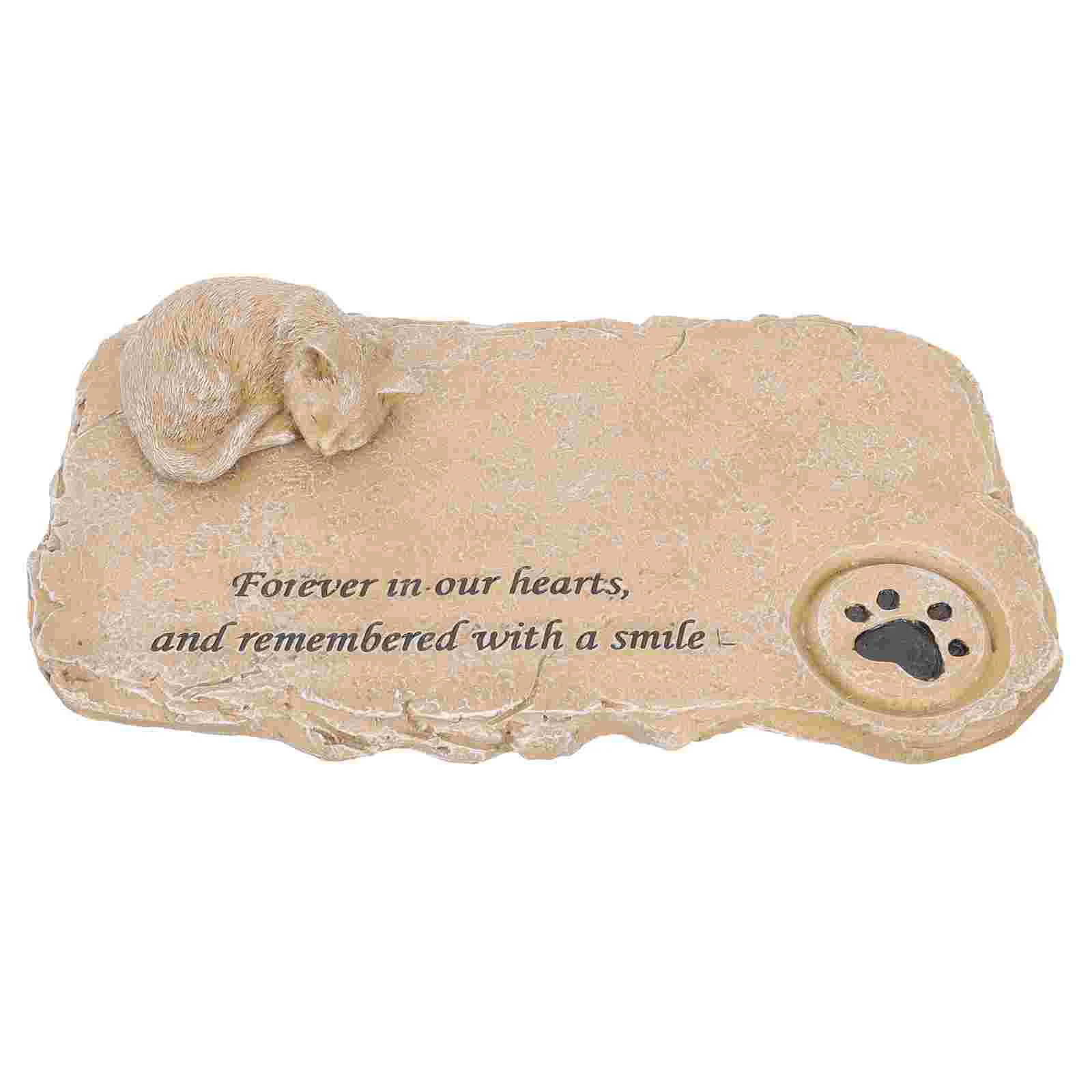 

Cat Memorial Tombstone Pet Ornament Kitten Design Yard Adornment Small Tiny Figurines