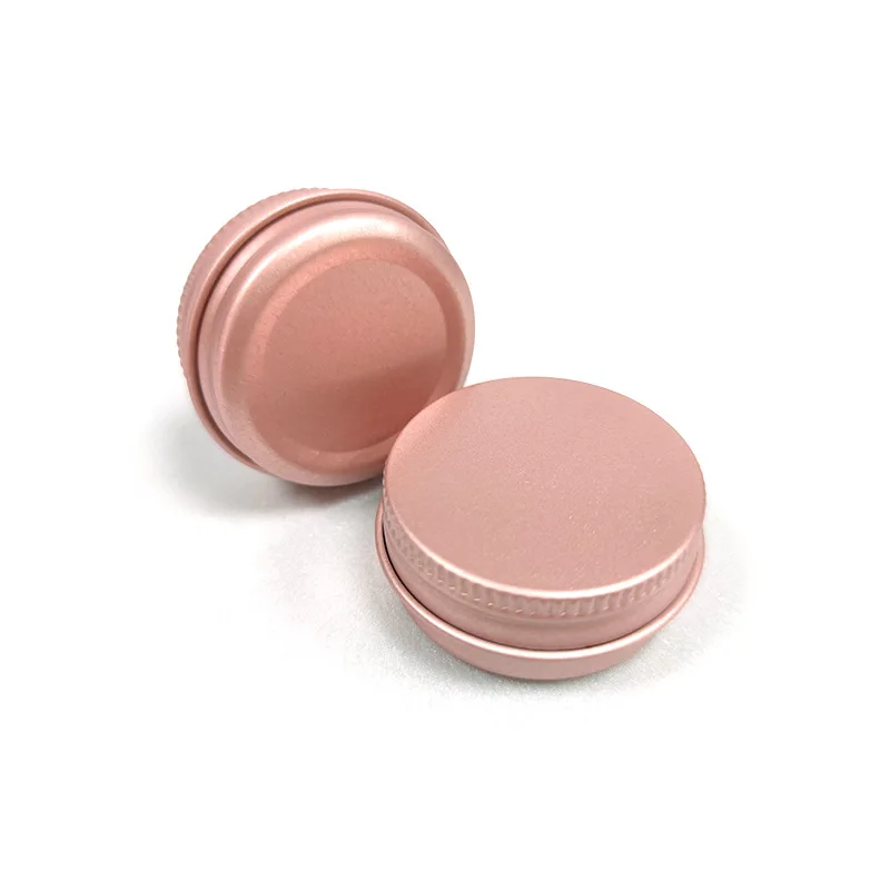 20pcs Rose Gold Aluminum Tin Jars Cosmetic Face Cream Lip Balm Containers Nail Tea Tin Handmade Candle Aromatherapy Storage Jars