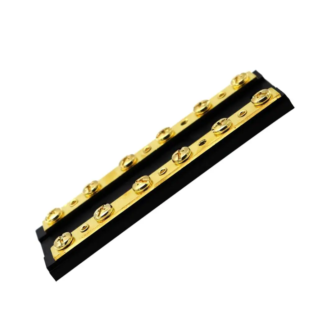 

2pcs Boat Marine Terminal Block with Dual 6 Stud Bus Bars 12 Screw Terminals