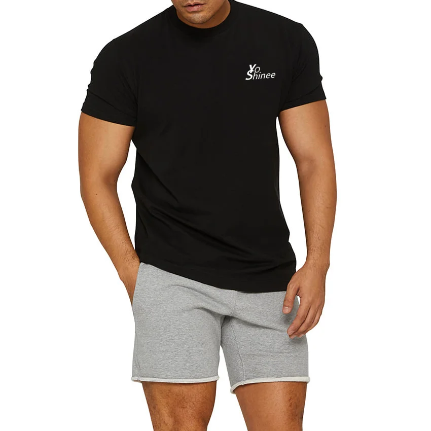 

Muscle Shirts Men Cotton O-Neck Slim Fit Bodybuilding Casual T-shirt Workout Fitness Top Tee