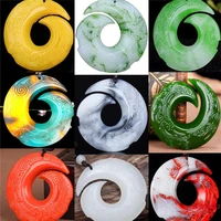 dragon hook good fortune natural jade pendant statue natural stone china hand carving jewelry fashion amulet men women gifts