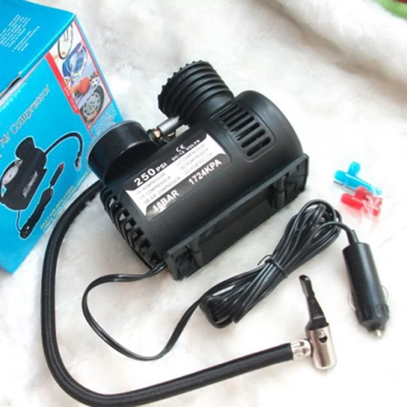 

1 Set Locomotive Air Pump Portable Car Electric Small Air Pump Manufacturer 12V Mini Car Tire Air Pump