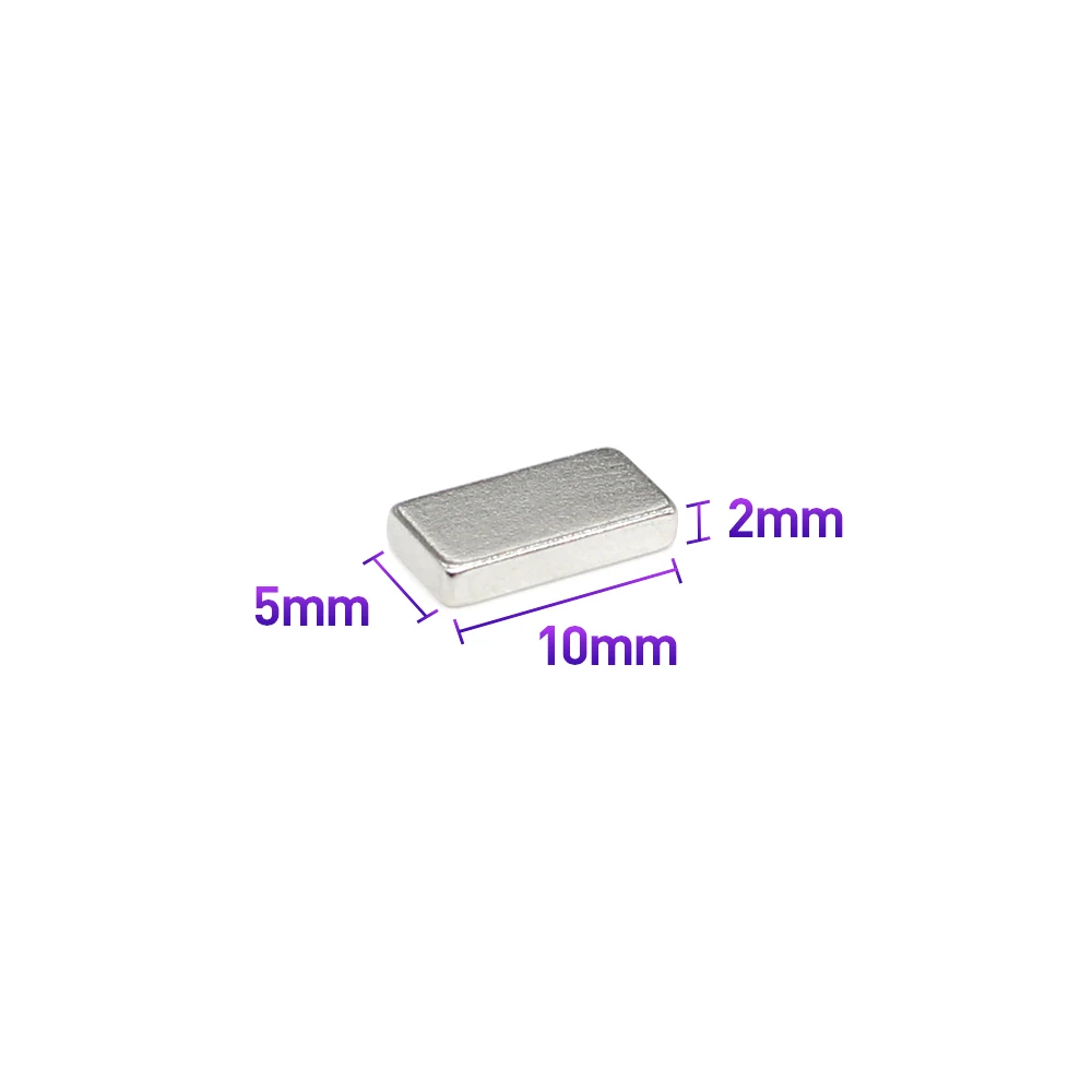 

20/50/100/200/300/500PCS 10x5x2 Small Block PPowerful Strong Magnetic Magnets 10*5*2 Permanent Neodymium Magnet Sheet 10x5x2mm