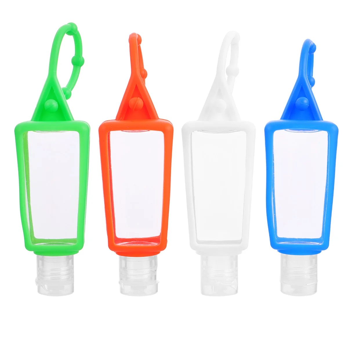 

Bottles Keychain Containers Holder Bottle Handwithplastic Empty Cap Sizerefillable Siliconecontainer Sleeveclean Outdoor
