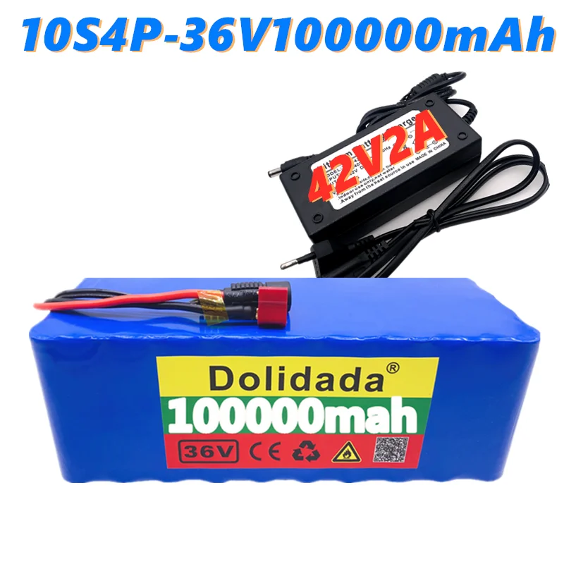 

Gratis Verzending 36V Batterij 10S4P 100Ah Batterij 1000W High Power Batterij 42V 100000Mah Ebike Elektrische bike Bms + 42V2ACh